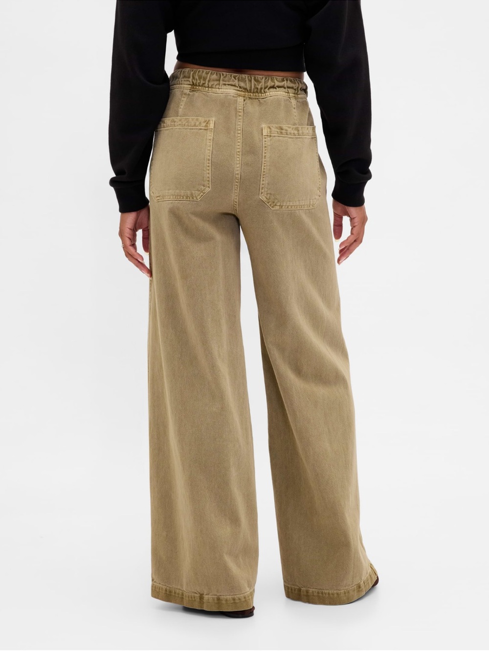 GAP Mid Rise Easy Baggy Pants Hayes Brown XS - Picture 5 of 9
